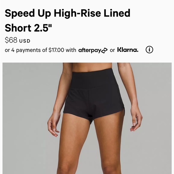 Lululemon High rise speed up shorts 2.5” size 8. - Picture 4 of 4